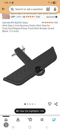Hitch Step 2 Inch Receivers,Trailer Hitch Step for Truck,Tow,Tailgate,Pickup Truck,Hitch Bumper Guard Black 17.3 inch)
BOX LITTLE BIT DAMAGED BUT ITEM