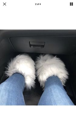 Bright White Fluffy Boots
