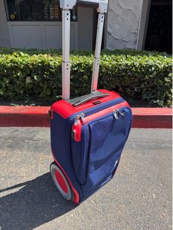 G-RO 22” Carry-On Luggage – Navy/Red – Oversized Wheels