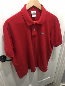 Red Lacoste shirt . Size 8