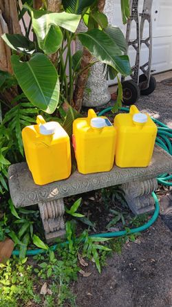 3 Empty Pool Chlorine Jugs 2.5 Gallons