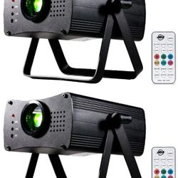 (2) American DJ ANI MOTION 20W Red/Green Compact Laser Effect Lights+Remotes