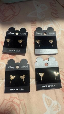 Disney Designs Mickey Mouse Stud Earrings – 4 Pairs