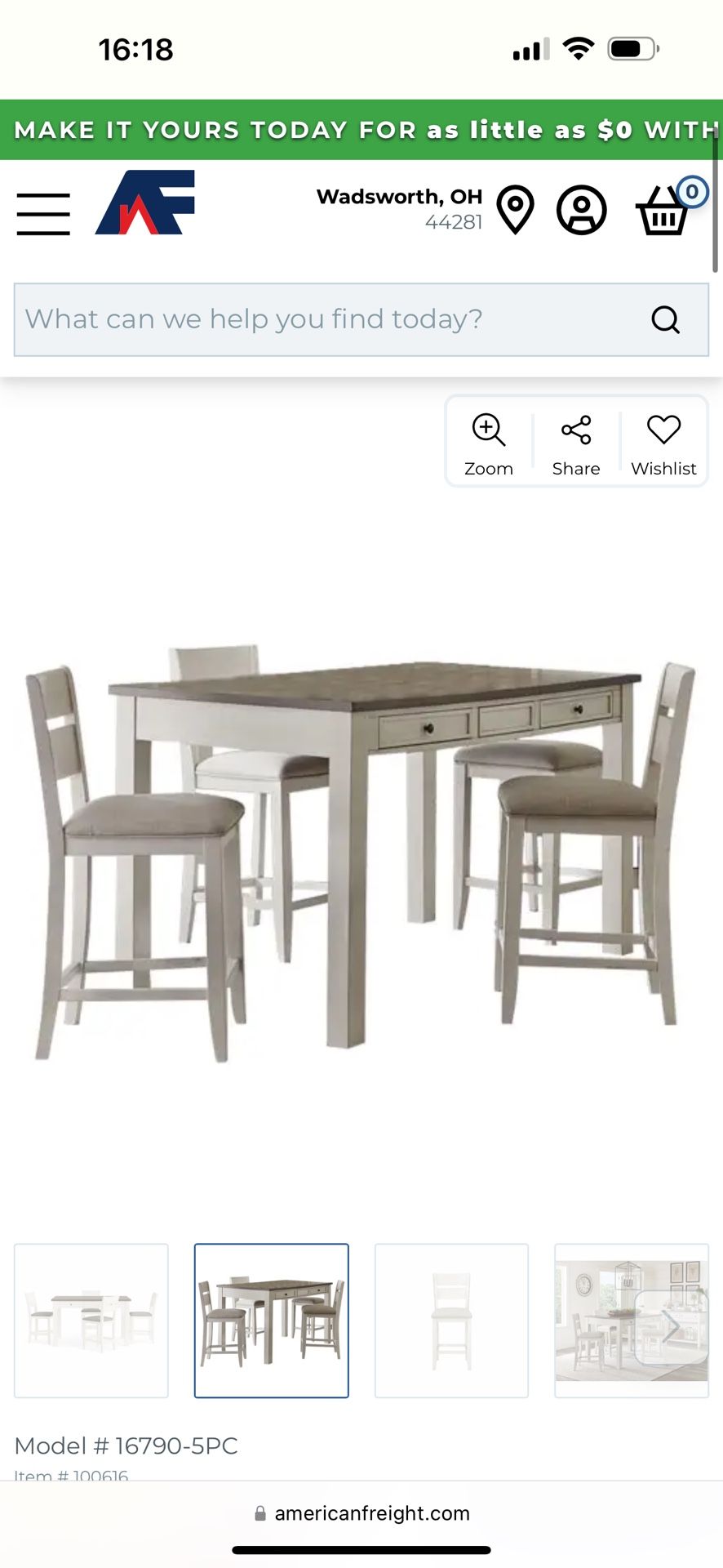 Counter Height Dining Table
