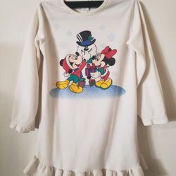 Disney Mickey Minnie Snowman Pajama Top ×Med×