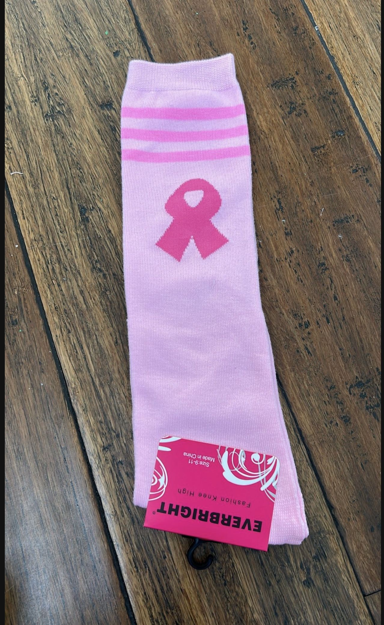 Pink Ribbon Knee Socks And Arm Warmers