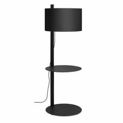 VINTAGE BLU DOT NOTE LARGE FLOOR LAMP WITH TABLE BLACK WELL MADE POST MID CENTURY MODERN