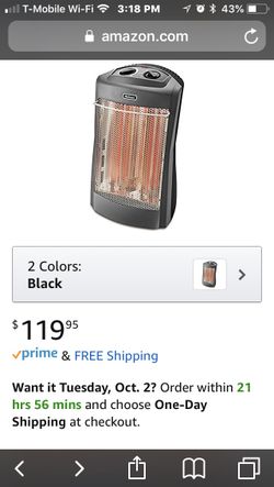 Heater-Holmes HQH341-NUM Quartz Tower Heater, white sits on floor for Sale  in Lumberton, NJ - OfferUp
