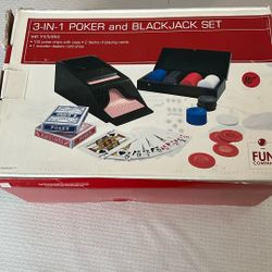 3-in 1 Poker And  Blackjack Set