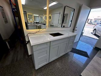 48-inch solid vanity with countertop