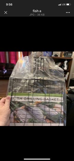Fish barbecue grilling baskets (for six big fish!) NIB