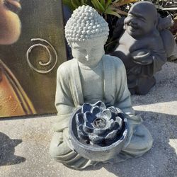 Cool Large Lighted Electric Buddha Fountain