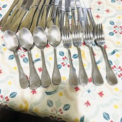 Arcoroc Liv Gunmetal 8" 18/0 Stainless Steel Heavy Weight Dinner Fork Spon Knive