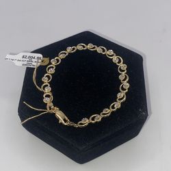 14K2T DIA . CUT SWIRL BRACELET