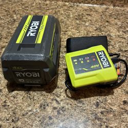 Ryobi 40v Battery & Charger 4ah