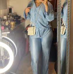 Blue fit set pants
