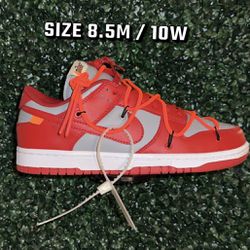 Nike Off-White × Dunk Low 'University Red' (8.5)