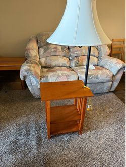 Cute side table with attached light