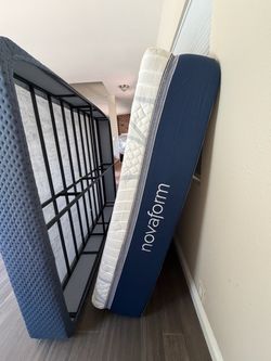 Novaform Queen Mattress with Bed Frame
