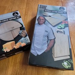 Bamboo Cutting Boards and Serving Set NIB