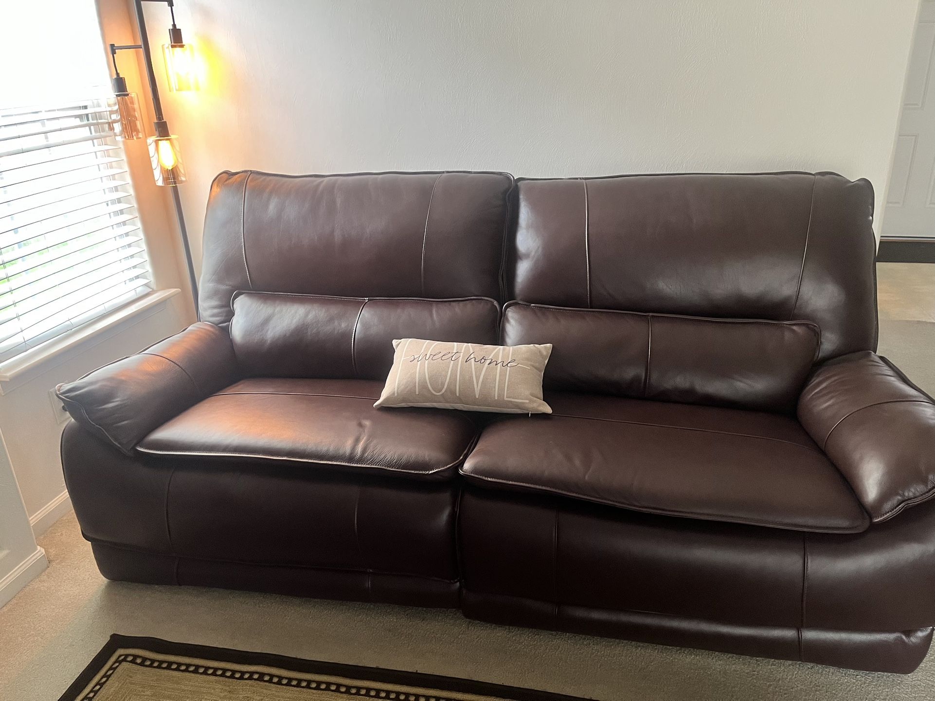 Brown Leather Couch