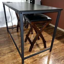 Wood Table With Power Outlets (will Deliver )