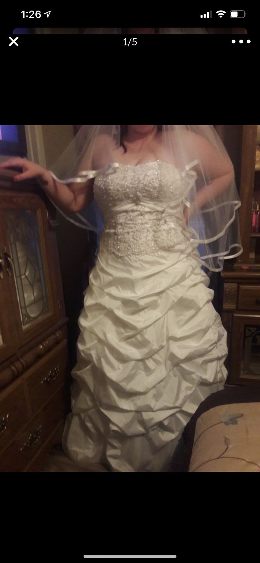 David's Bridal wedding dress 18w