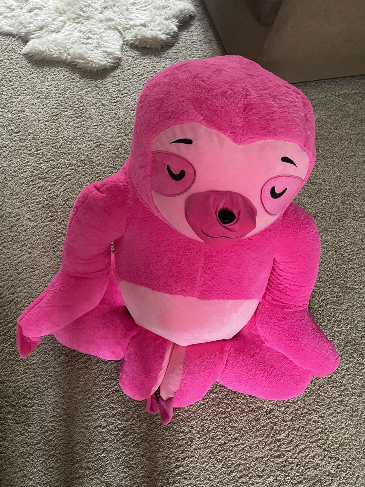 Giant Stuffed Animal - Pink Meditating Panda