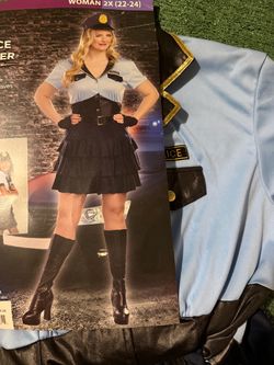 Women’s Halloween police costume size XXL NEW