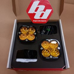 New Baja Designs Squadron Sport Amber Led Light Pod Square Universal 557813