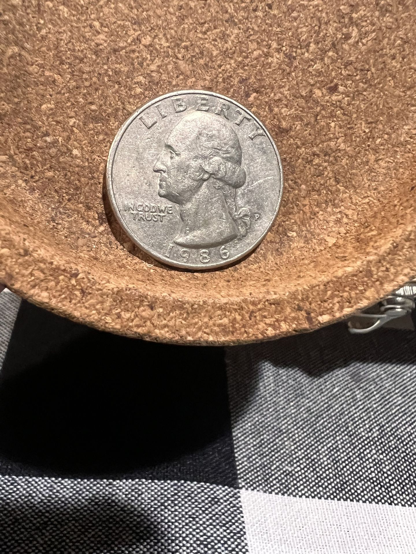 1986 “p” US Quarter . 