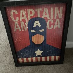 Captain America Wood Art