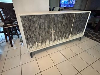 Palmetto Home 3 Door Drip Cabinet Credenza Sideboard TV Stand Entertainment Console