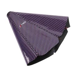 Brand New Universal TRD Carbon Fiber Purple Leather PVC Style Black Stitch Leather Gear Manual Shifter Shift Knob Boot