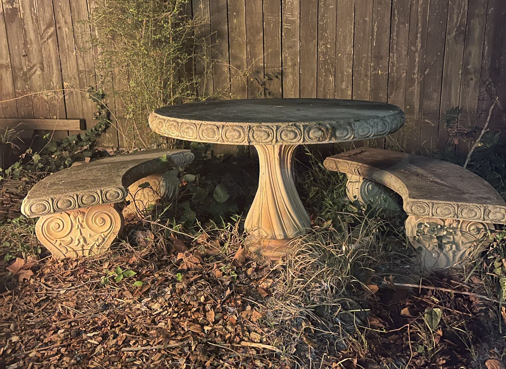 Concrete Sitting Area With Seating $350.00