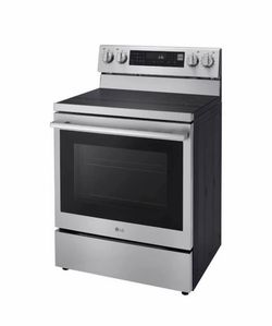 30 in., 6.3 cu. ft. Smart Wi-Fi True Convection Insta View 5-Burner Electric Oven w/ Air Fry Printproof Stainless Steel