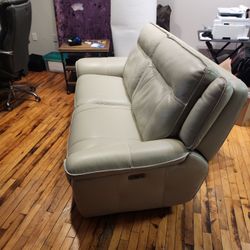 Gently Used (Real) Leather Recliner Sofa. Less Than 2year Old.