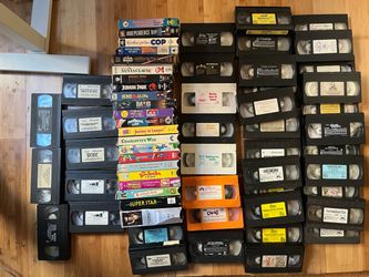 60 VHS movie lot kids shows Barney tmnt power Rangers