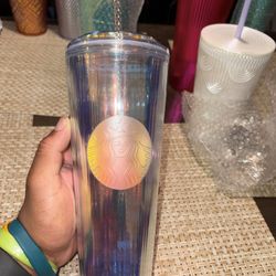 Multicolored Starbucks cup 