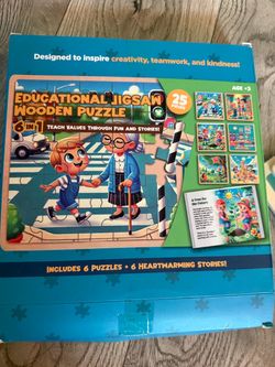 EDUCATIONAL JIGSAW WOODEN PUZZLE