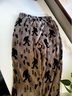 Lazy Oaf Brown and Black Bigfoot Fleece Pajama Pants
