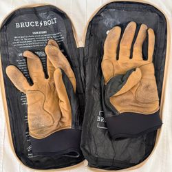Bruce Bolts Batting Gloves Black/Brown Adult Large