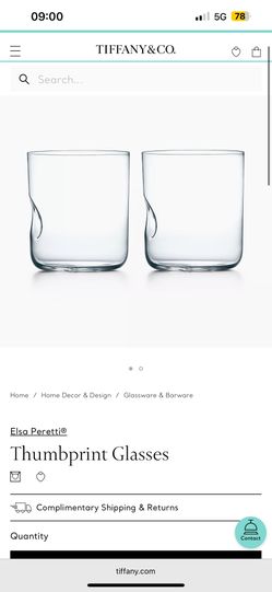 Tiffany And Co Thumbprint Glasses