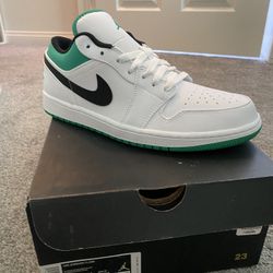 Jordan 1 low White/Green-Black