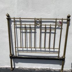 Antique Brass Bed Headboard And Footboard 