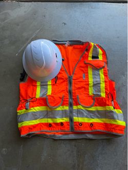 Safety Vest & Hard Hat