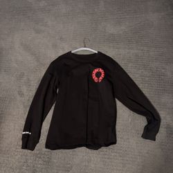 Red And White Chrome Hearts Long Sleeve Size L