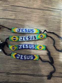 Hand crafted indigenous Brazilian "Jesus" bracelets