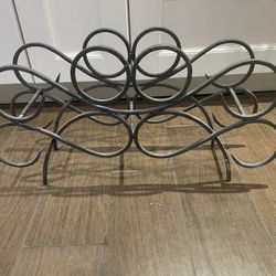 Wrought Iron Wine Rack 