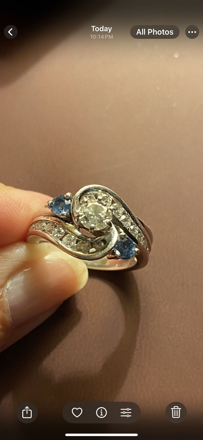 Diamond Sapphire Wedding Ring